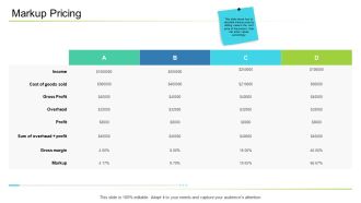 Business Management Markup Pricing Ppt File Brochure PDF