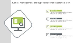 Business Management Strategy Operational Excellence Icon Introduction PDF