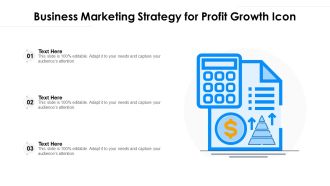 Business Marketing Strategy For Profit Growth Icon Ppt Inspiration Sample PDF