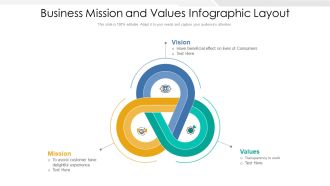 Business Mission And Values Infographic Layout Ppt PowerPoint Presentation File Graphics Tutorials PDF