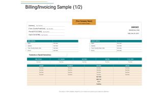 Business Operations Assessment Billing Invoicing Sample Instructions Ppt Inspiration Slide Download PDF