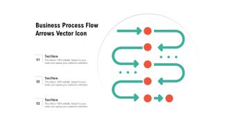 Business Process Flow Arrows Vector Icon Ppt PowerPoint Presentation Gallery Show PDF