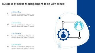 Business Process Management Icon With Wheel Ppt Icon Smartart