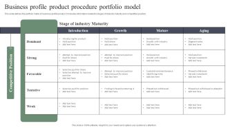 Business Profile Product Procedure Portfolio Model Inspiration PDF