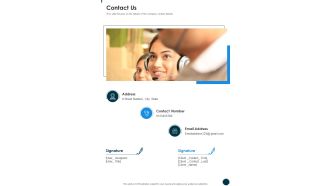 Business Project Research Survey Proposal Contact Us One Pager Sample Example Document