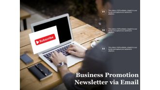 Business Promotion Newsletter Via Email Ppt PowerPoint Presentation Styles File Formats