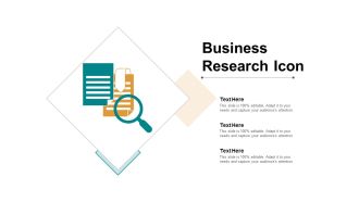 Business Research Icon Ppt Powerpoint Presentation Model Layouts