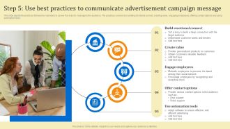 Business Sales Optimization Advertisement Campaign Step 5 Use Best Practices To Communicate Advertisement Download PDF
