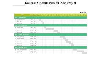 Business Schedule Plan For New Project Ppt PowerPoint Presentation Layouts Introduction PDF