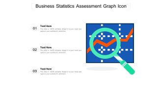 Business Statistics Assessment Graph Icon Ppt PowerPoint Presentation Slides Background Images PDF