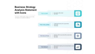 Business Strategy Analysis Statement With Icons Ppt PowerPoint Presentation Infographic Template Show