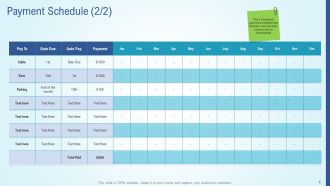 Business Strategy Development Process Payment Schedule Icon Template PDF