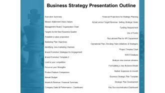 Business Strategy Presentation Outline Ppt PowerPoint Presentation File Introduction