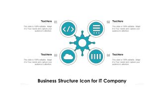 Business Structure Icon For IT Company Ppt PowerPoint Presentation Gallery Templates PDF