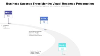 Business Success Three Months Visual Roadmap Presentation Background