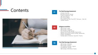Business Synergies Contents Ppt Summary Vector PDF