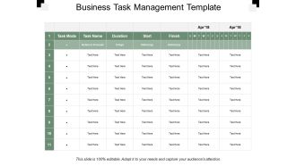 Business Task Management Template Ppt PowerPoint Presentation Layouts Elements