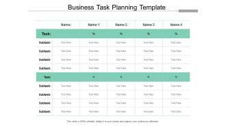 Business Task Planning Template Ppt Powerpoint Presentation Gallery Demonstration