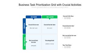 Business Task Prioritization Grid With Crucial Activities Ppt PowerPoint Presentation File Icons PDF