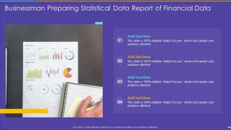 Businessman Preparing Statistical Data Report Of Financial Data Brochure PDF