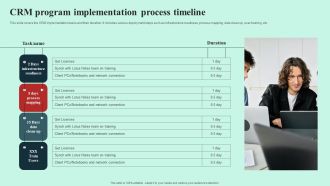 CRM Program Implementation Process Timeline Brochure PDF