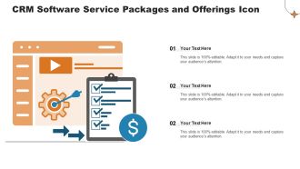 CRM Software Service Packages And Offerings Icon Themes PDF