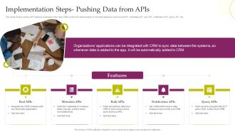 CRM System Deployment Plan Implementation Steps Pushing Data From Apis Guidelines PDF