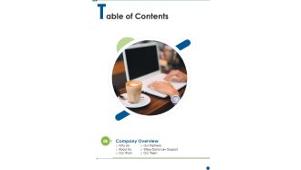 CSR Activities Proposal Table Of Contents One Pager Sample Example Document