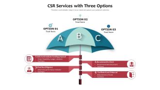 CSR Services With Three Options Ppt PowerPoint Presentation Gallery Model PDF