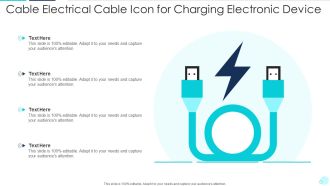 Cable Electrical Cable Icon For Charging Electronic Device Themes PDF