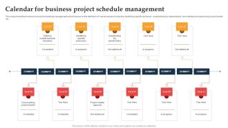 Calendar For Business Project Schedule Management Ppt Model Master Slide PDF