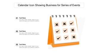 Calendar Icon Showing Business For Series Of Events Ppt PowerPoint Presentation File Graphics Example PDF