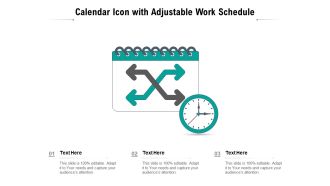 Calendar Icon With Adjustable Work Schedule Ppt PowerPoint Presentation File Tips PDF