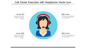 Call Center Executive With Headphone Vector Icon Ppt PowerPoint Presentation File Guidelines PDF