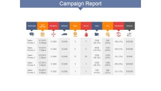 Campaign Report Ppt PowerPoint Presentation File Icon