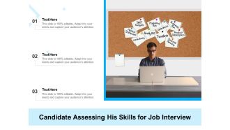 Candidate Assessing His Skills For Job Interview Ppt PowerPoint Presentation Icon Template PDF