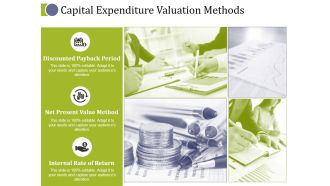 Capital Expenditure Valuation Methods Ppt PowerPoint Presentation Professional Icons