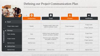 Capital Investment Options Defining Our Project Communication Plan Themes PDF