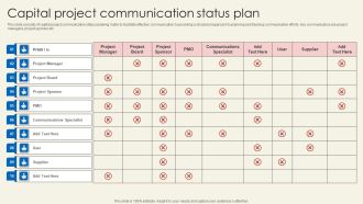 Capital Project Communication Status Plan Icons PDF