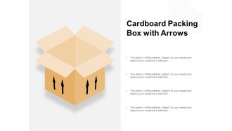 Cardboard Packing Box With Arrows Ppt PowerPoint Presentation Outline Master Slide
