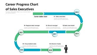 Career Progress Chart Of Sales Executives Ppt PowerPoint Presentation Icon Model PDF