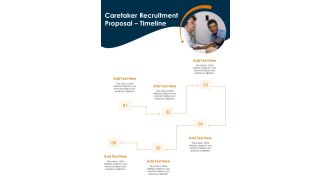 Caretaker Recruitment Proposal Timeline One Pager Sample Example Document
