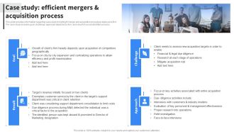Case Study Efficient Mergers And Acquisition Process Background PDF