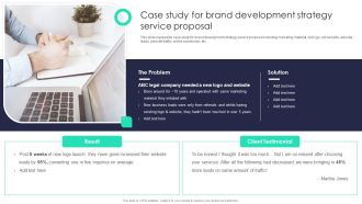 Case Study For Brand Development Strategy Service Proposal Formats PDF