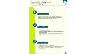 Case Study For Building Exterior Whitewashing Proposal One Pager Sample Example Document