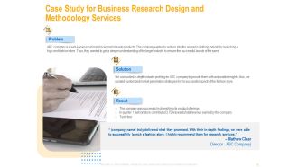 Case Study For Business Research Design And Methodology Services Introduction PDF