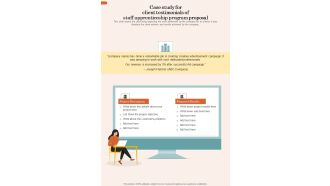 Case Study For Client Testimonials Of Staff Apprenticeship Program Proposal One Pager Sample Example Document
