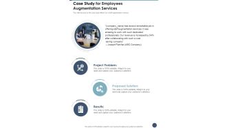Case Study For Employees Augmentation Services One Pager Sample Example Document