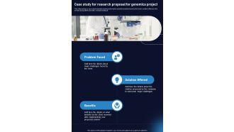 Case Study For Research Proposal For Genomics Project One Pager Sample Example Document