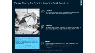 Case Study For Social Media Post Services Ppt PowerPoint Presentation File Designs Download